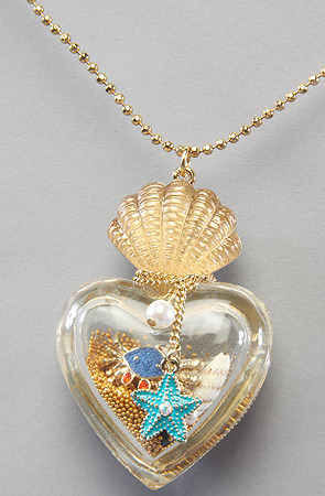 demonologys:  The Mermaid’s Tale Bottle Necklace $24.95 