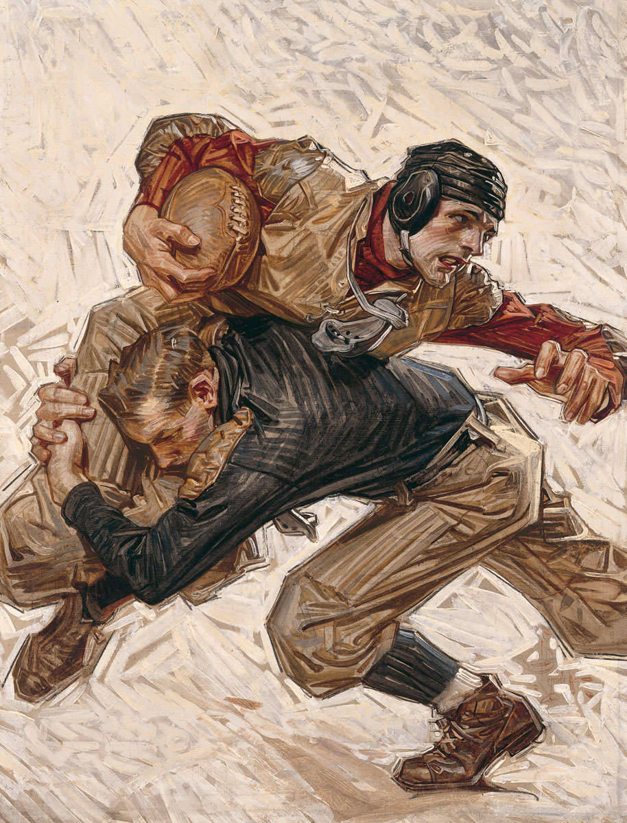 gay-erotic-art:  shear-in-spuh-rey-shuhn:  J.C. LEYENDECKERFootball ScrimmageOil
