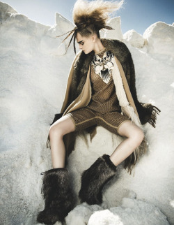 stormtrooperfashion:  Julia Beliakova in “Wild Side Of Life” by Thanassis Krikis for Madame Germany, December 2013