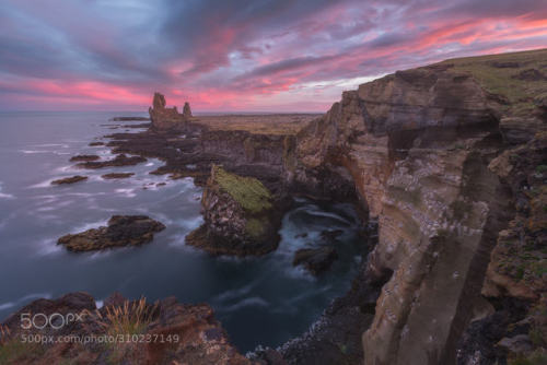 Midnight Sun at Snaefellsnes by IurieBelegurschi