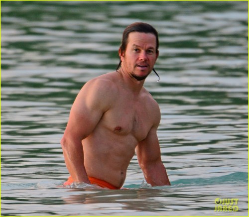 Mark Wahlberg Is So Ripped on the Beach in Barbados!