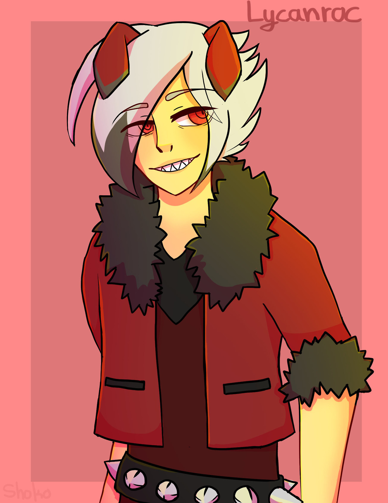 Pokemon Gijinkas Database Shokoblanc Lycanroc Midnight Form Gijinka