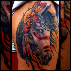 thievinggenius:  Tattoo done by Chad Lenjer.