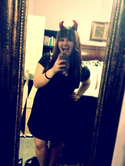 I was the devil for halloween, sell me your souls bitchess