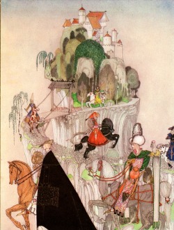 figuresinthevoid:The East of the Sun and West of the MoonKay Nielsen (1886-1957), Danish illustrator.   This artist is known to have been hired in 1939 by Disney, in order to carry out studies as part of the future film projects of the firm, and will