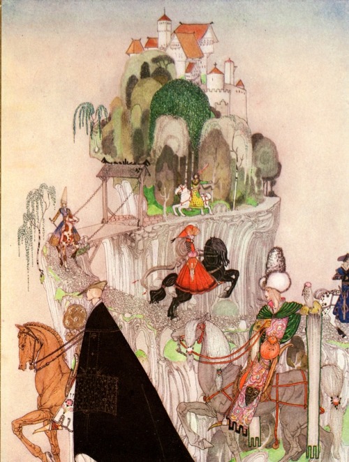 figuresinthevoid:The East of the Sun and West of the MoonKay Nielsen (1886-1957), Danish illustrator.   This artist is known to have been hired in 1939 by Disney, in order to carry out studies as part of the future film projects of the firm, and will