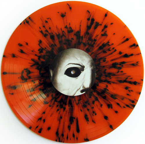 stevesrecords:  John Carpenter ‎– Halloween  Mondo, 2013  **Edition of 1,000 copies with alternate artwork on orange translucent vinyl with black splatter. See the original artwork here.