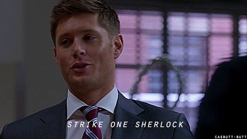 My friend doesn't believe that Supernatural has a gif for everything so her challenge