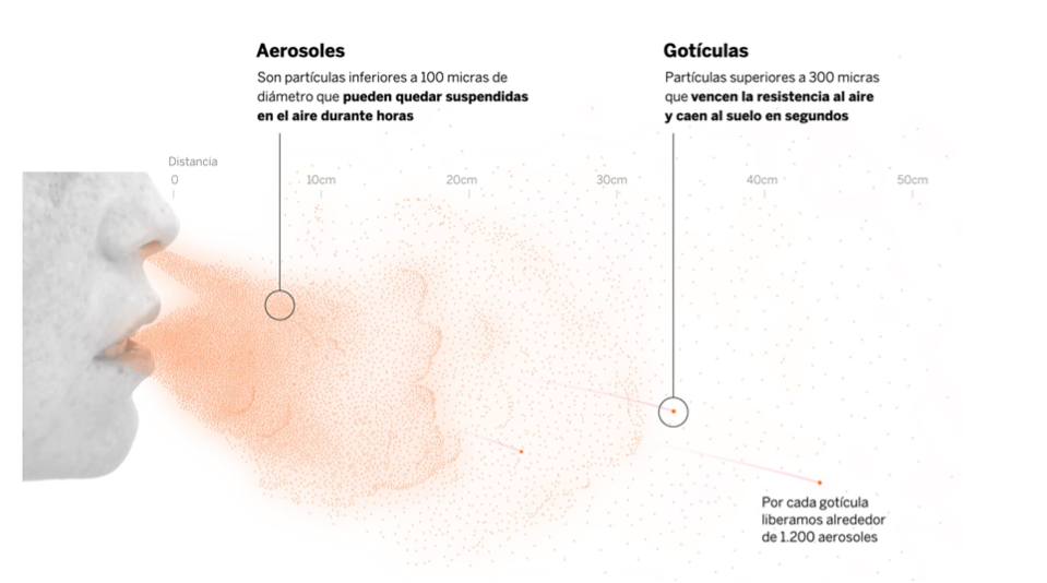Infografía sobre la covid-19 publicada en El País