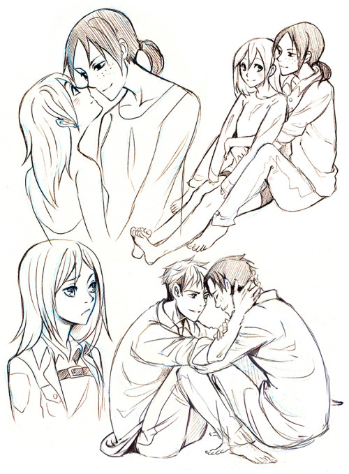 miyuli:  Finally a Shingeki no Kyojin sketchdump!I uploaded some more sketches here. 