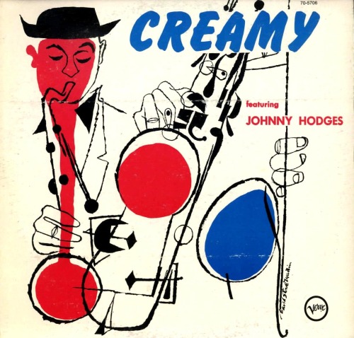 vinyl-artwork:  Johnny Hodges - Creamy, 1955. Cover by David Stone Martin.