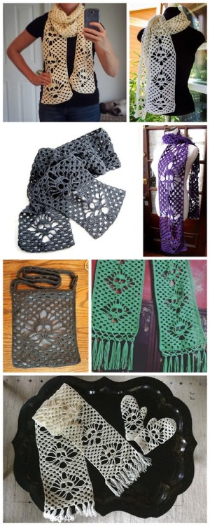 DIY Crochet Skull Narrow Scarf Free PatternHow hard is this pattern?Find the DIY Crochet Skull Scarf