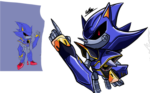 Metal Sonic in 2023  Sonic, Sonic fan art, Sonic art