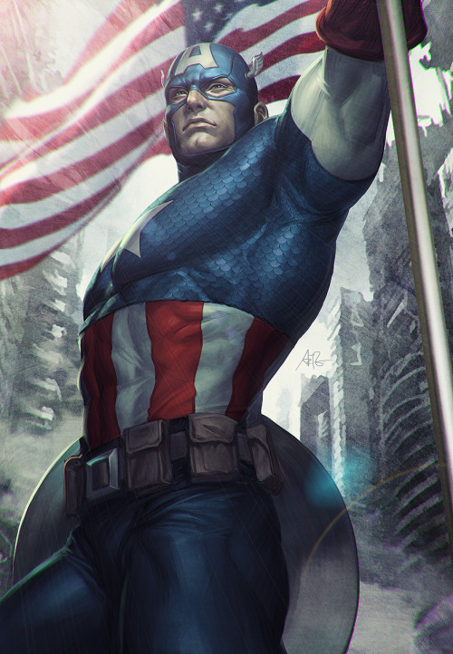 awesomecomicthings:  Captain America by Stanley ‘Artgerm’ Lau 