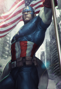 Iamalfff:  (Via Captain America Statue Art By `Artgerm On Deviantart) 