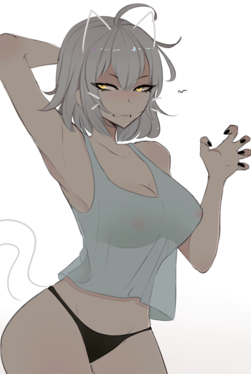 nijigenlewd:ジャンヌ ฅ(＾・ω・＾ฅ) (excerpt) by artist OniNoodle (@OniNoodle)