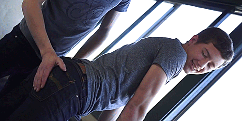 hardhandedspanker:  source: Helix Studios     With thanks, too, to Evan Parker and Tyler Hill (the boy getting his phenomenally pert bottom smacked)And, appropriate, I think, to this photoset:The Spanker’s HaikuMy heart is racing!My spanking hand