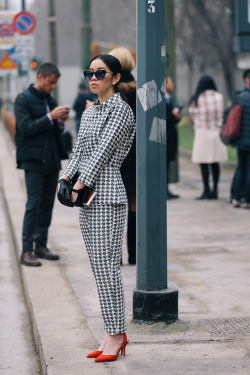 topshop:  Houndstooth print on a chic longline co-ord are just magic!