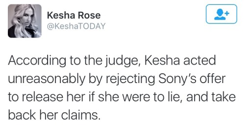 krxs10:!!!!!!! BREAKING NEWS !!!!!!!A New York judge on Wednesday decimated Kesha’s lawsuit against 