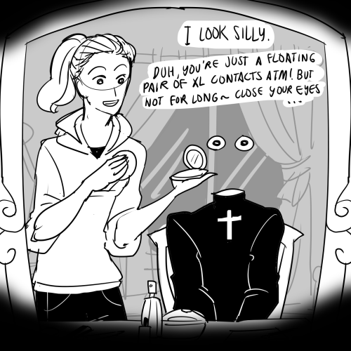 japhers:silly comic with vampires and their human make-up artist friends