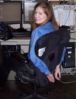 Police Woman In Handcuffs.