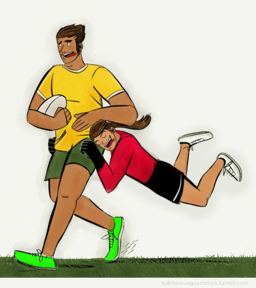 submissiveguycomics:Out of the House Series #2: “We only play tackle.”