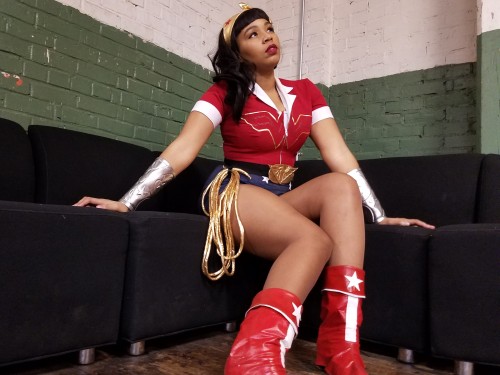 rainbowredwood: So I was reminded about Huntsville Comic Con last minute so, I made this DC Comics Bombshells version of Wonder Woman Cosplay in 2 days!  I have been wanting to cosplay Wonder Woman for years now and am so glad I finally got to get my