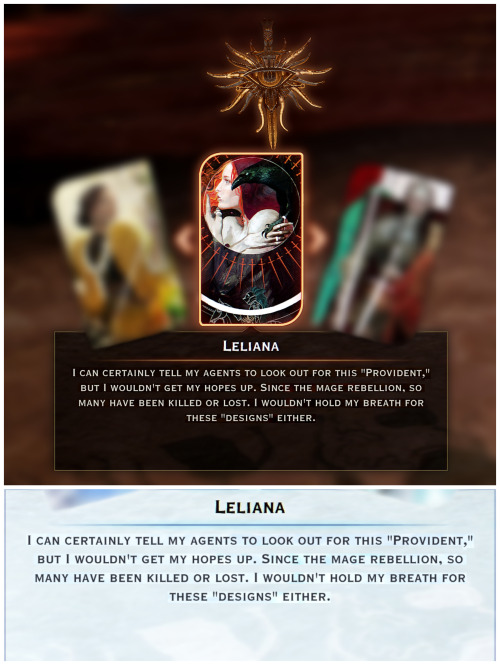 War Table Missions —&gt; Orlais —&gt; A Present for Bianca (Mission)Prerequisites: Obtain the Eagle-