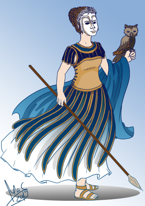 Gods of the Iliad - AthenaI went further into whole strategy and war theme with her newest design. I