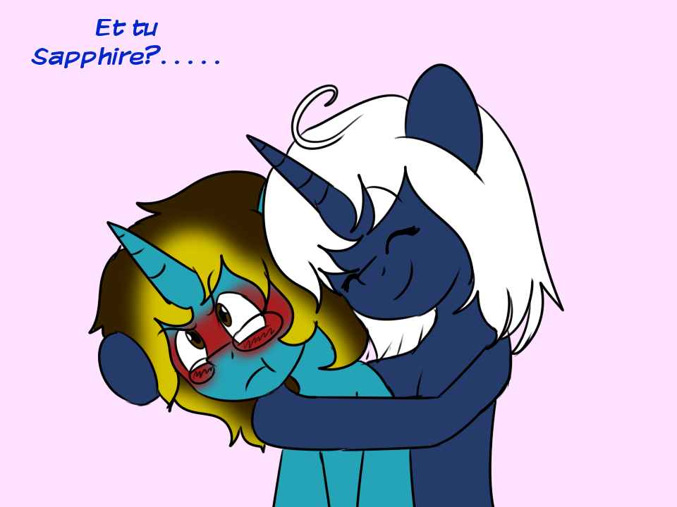 asksweetdisaster:  Only because your my friend Sapphire &gt;////&lt; ((NOTE!