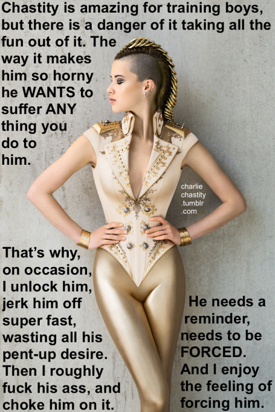 Chastity is amazing for training boys, but there is a danger of it taking all the fun out of it. The way it makes him so horny he WANTS to suffer ANY thing you do to him.That’s why on occasion, I unlock him, jerk him off super fast, wasting all