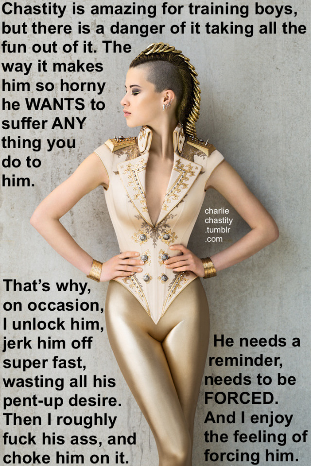 Chastity is amazing for training boys, but