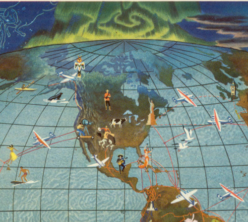 #World Wednesday This map of the world comes from Pan American World Airways and its creator In