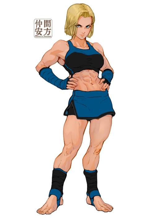 Android18(Dragon Ball series) with athletic outfits. Commissioned for anonymous .Disclaimer: These a