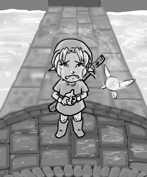 gonnadestroysomething:  My best friend mentioned still being really freaked out by the Great Fairy fountain scene that scared them as a kid; So I made this in the hopes that the Great Fairy would seem a little less scary. 