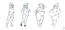 holostuffed: Inked this sketch weight gain