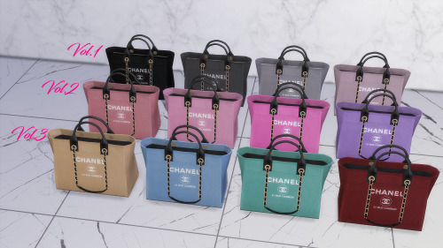 | CHANEL DEAUVILLE LUXURY TOTE - VOL.1 |- New & Original mesh by me- 4 Swatches (More colours to