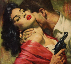 vintagegal:  Cover illustration by Robert Maguire for The Last Kill by Charlie Wells (1955)  