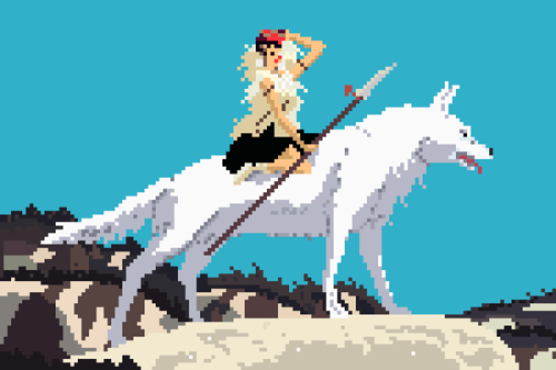 ca-tsuka:  8-bit Ghibli by Richard J. Evans 