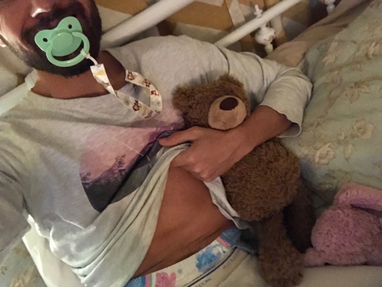 barbiesdollxo:  foxiemystique: thefoxesking:  Mommy got me and rex bear ready for