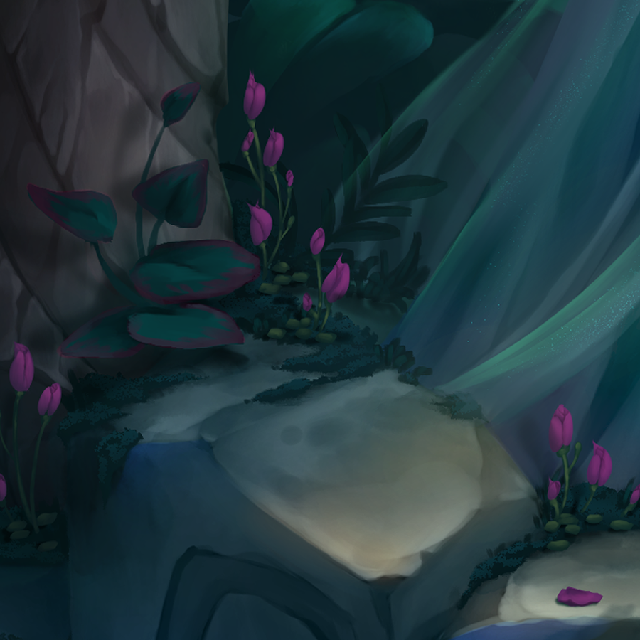 Ive been wanting to paint something soft and romantic in a World of Warcraft setting, and a priestess at a moonwell 