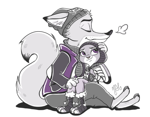 wanderingdoodles:  More Zootopia fanart cause I’m trash.  I reaaaally wanted to paint this, but my laptop is defective AF and it was driving me craaaazy. Just doing the lineart took 5 hours!!!  But, I gotta do it for the baes <3 
