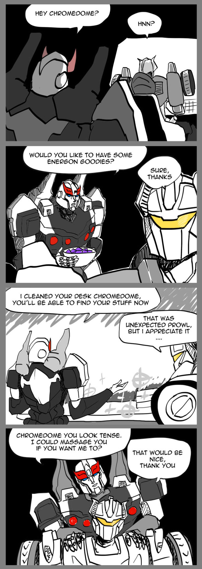 londonprophecy:  thepopetti:  &ldquo;Friendzoned&rdquo;  The fact Prowl was