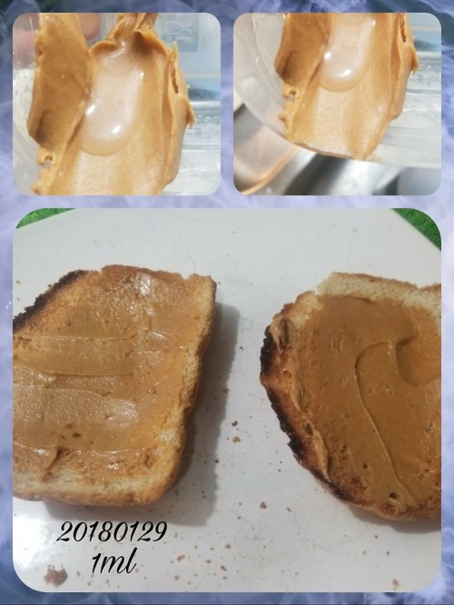 conceptcooking:Cum-honey roasted peanut butter toast.