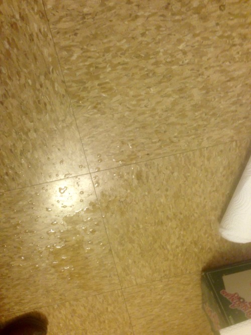 jellybeanphalange: The floor needed a good shine so I squirted on it!