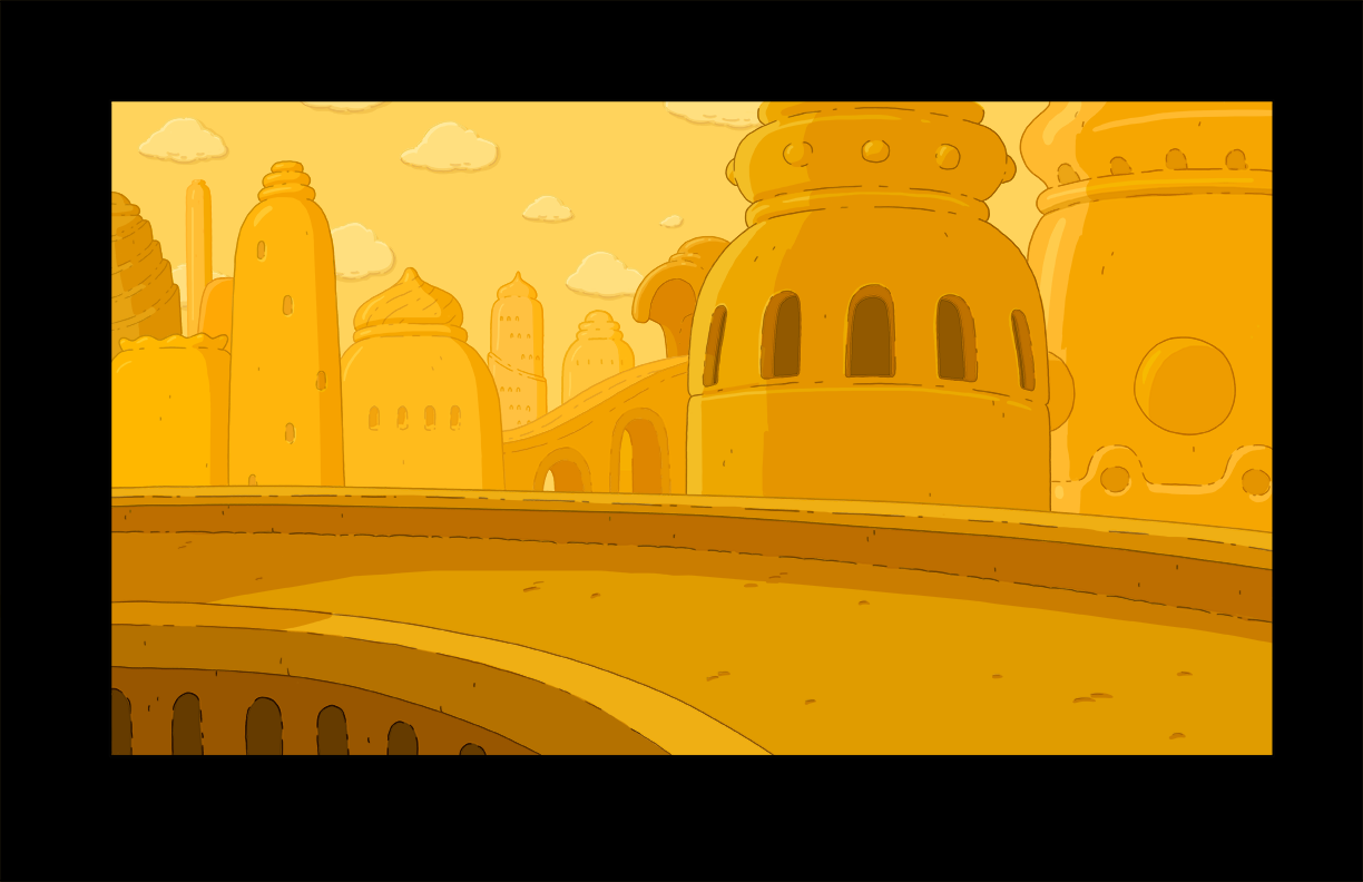 selected backgrounds from Everything&rsquo;s Jake art director - Nick Jennings