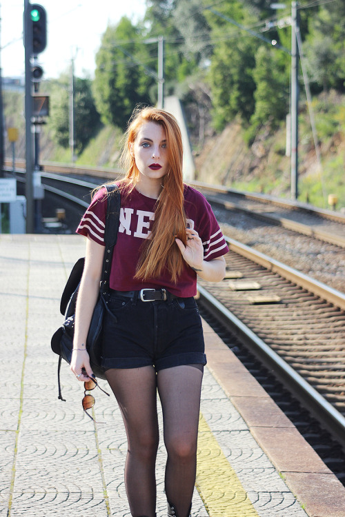 Fashionmylegs: Style Pick  Shirt : Lefties || shorts : Levi´s || boots : Dr. Martens || backpack : P