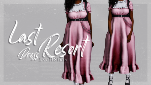 evellsims:Last Resort Dress✩ 20 Swatches, HQ compatible✩ Feminine frame (enabled for both), Teen - E