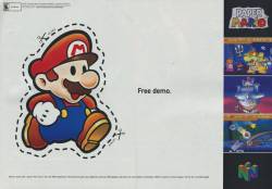 nintendroid:  Magazine ad for Paper Mario on the Nintendo 64. 