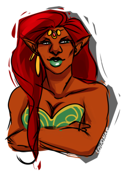 lovonne:I didnt know which one i liked better so here’s both of arandom gerudo lady!!!!